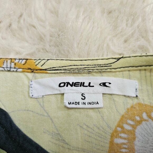 O'Neill O’Neill Neptune Floral Maxi A-line Side Slits Teal Dress Size S - Picture 7 of 9